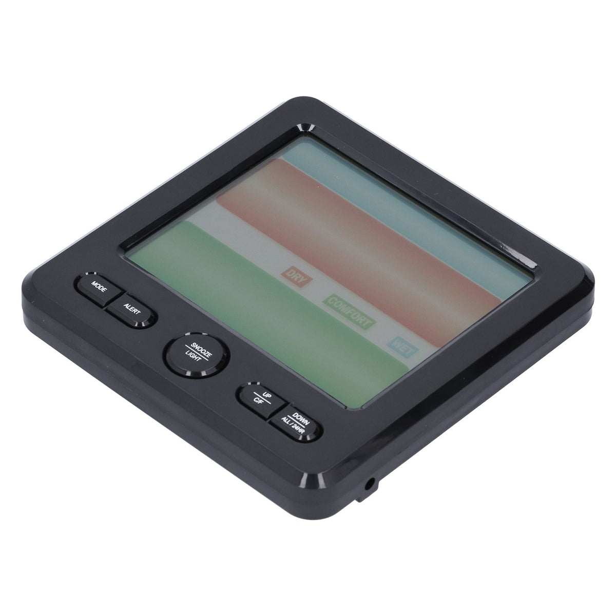 LCD Electronic Alarm Clock Temperature Humidity Monitoring Alarm for Indoor Home UseBlack