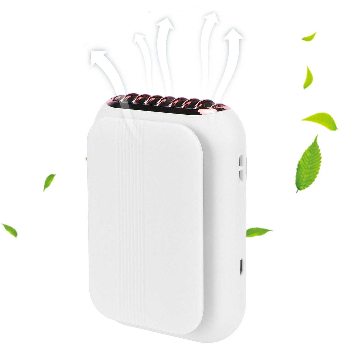 USB Charging Silent Neck Fan Portable Handheld Electric Fan for Outdoor Desktop HomeWhite