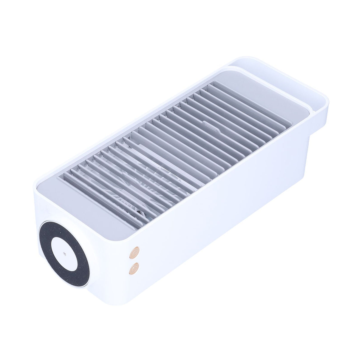 Double Fan Blade Rotating Fan USB Charging Desktop Electric Fan for Office Home DormitoryWhite