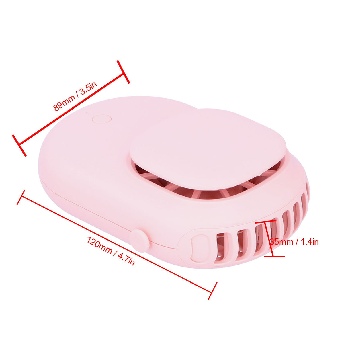 Neck Hanging Fan Mini Small Portable Silent Handheld Electric Fan for Home Office OutdoorPink
