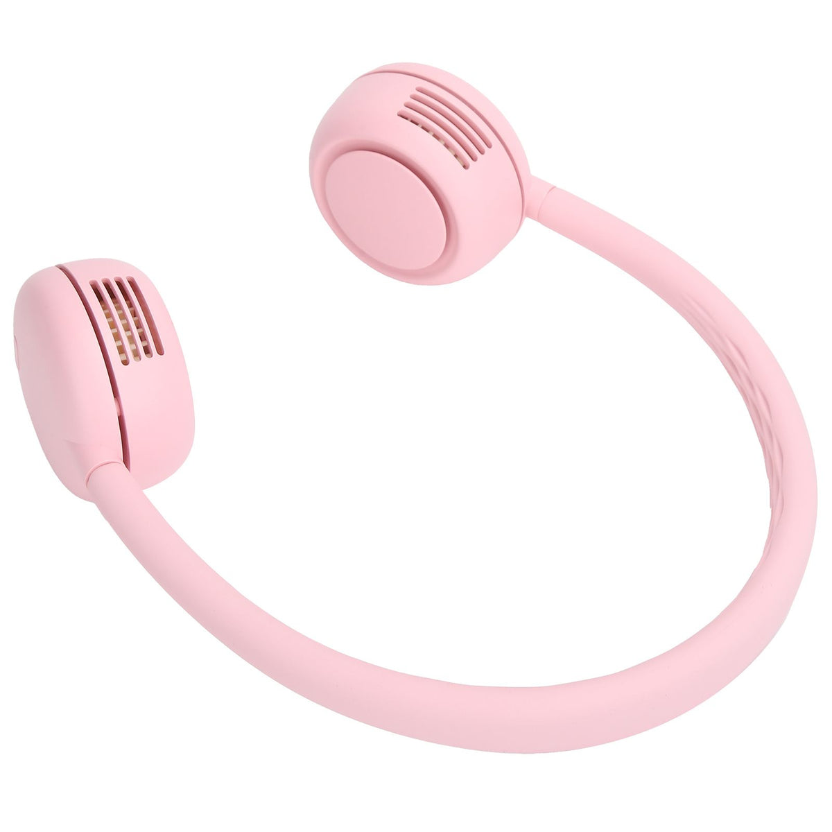 Fanless Hanging Neck Fan Adjustable USB Charging Silent Sports Fan for Home School OutdoorPink 2000mAh