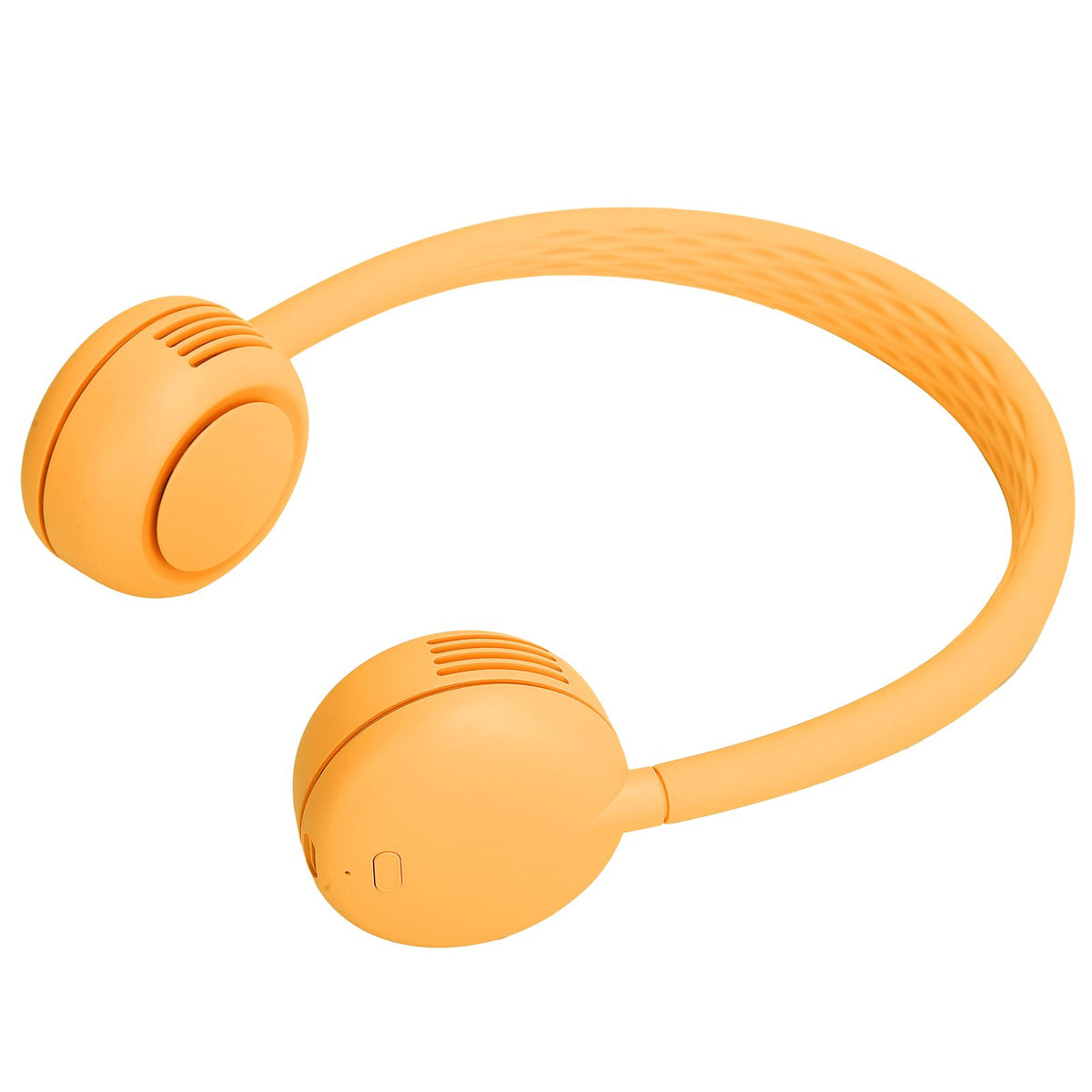 Fanless Hanging Neck Fan Adjustable USB Charging Silent Sports Fan for Home School OutdoorYellow 2000mAh