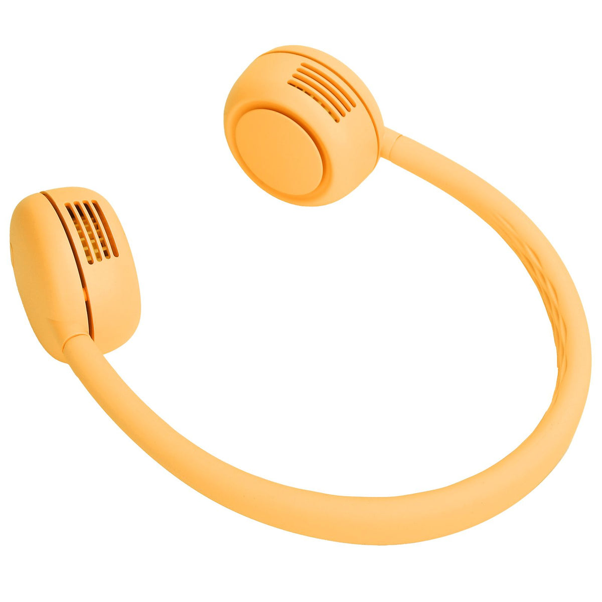 Fanless Hanging Neck Fan Adjustable USB Charging Silent Sports Fan for Home School OutdoorYellow 2000mAh