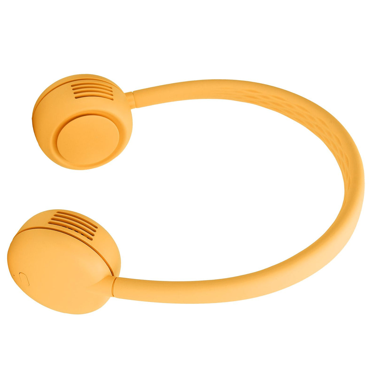 Fanless Hanging Neck Fan Adjustable USB Charging Silent Sports Fan for Home School OutdoorYellow 2000mAh