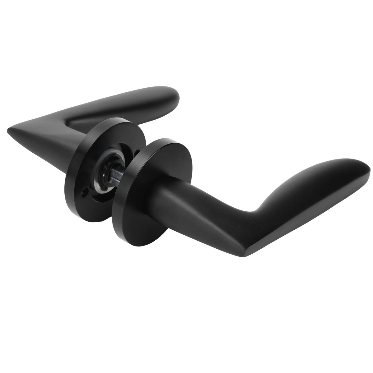 Entry Door Handle Lock Locking Lever Handle Set Reversible for Right Left Sided DoorsH Style