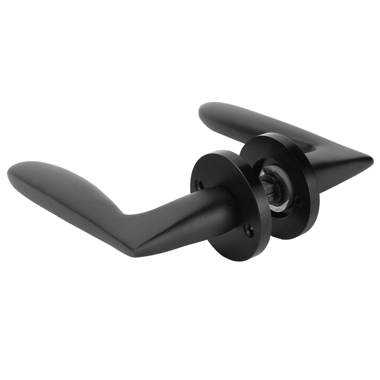 Entry Door Handle Lock Locking Lever Handle Set Reversible for Right Left Sided DoorsK Style