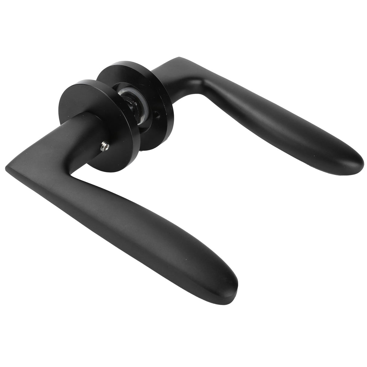 Entry Door Handle Lock Locking Lever Handle Set Reversible for Right Left Sided DoorsK Style