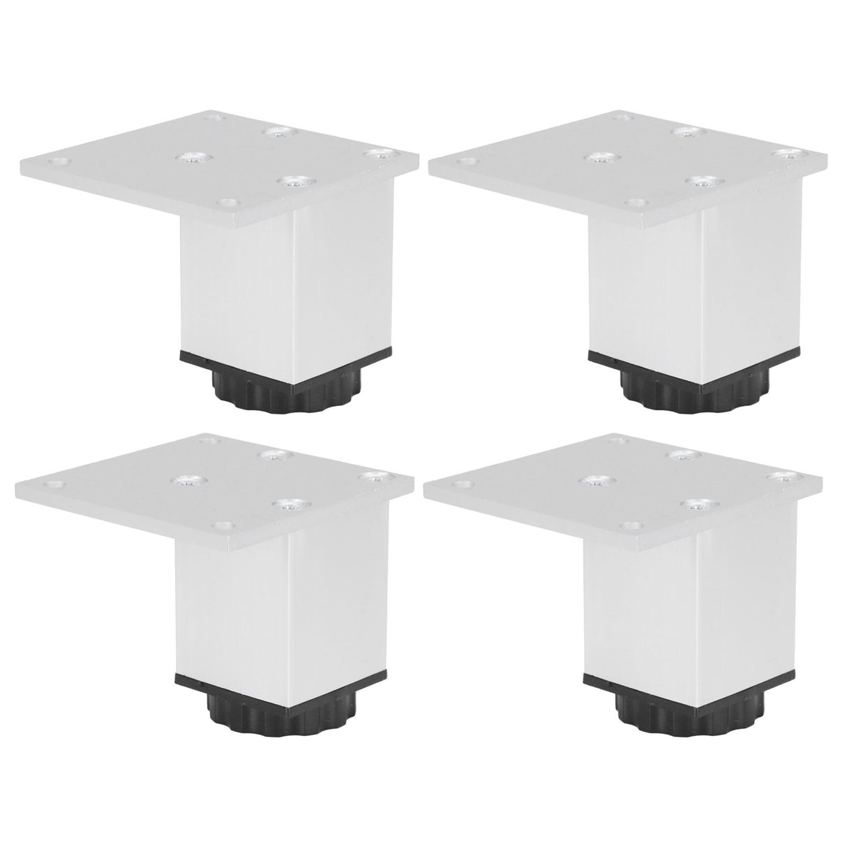 4Pcs Sofa Leg Aluminium Alloy Square Adjustable Cabinet Foot Furniture Hardware Fittings60mm