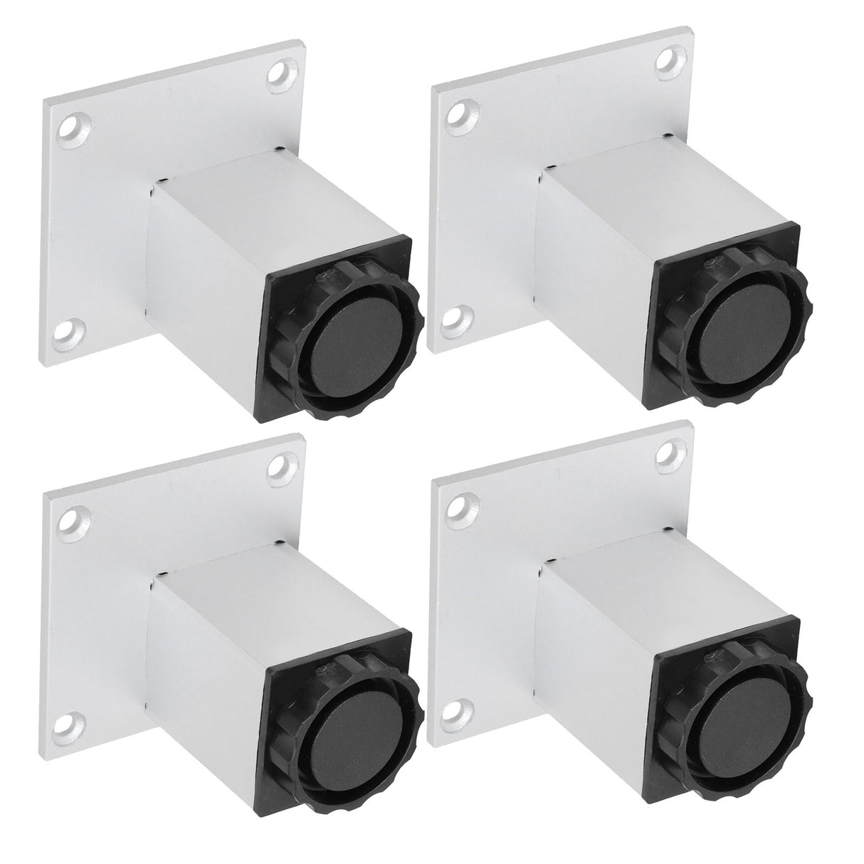 4Pcs Sofa Leg Aluminium Alloy Square Adjustable Cabinet Foot Furniture Hardware Fittings60mm