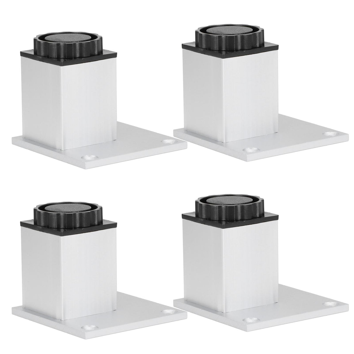 4Pcs Sofa Leg Aluminium Alloy Square Adjustable Cabinet Foot Furniture Hardware Fittings60mm