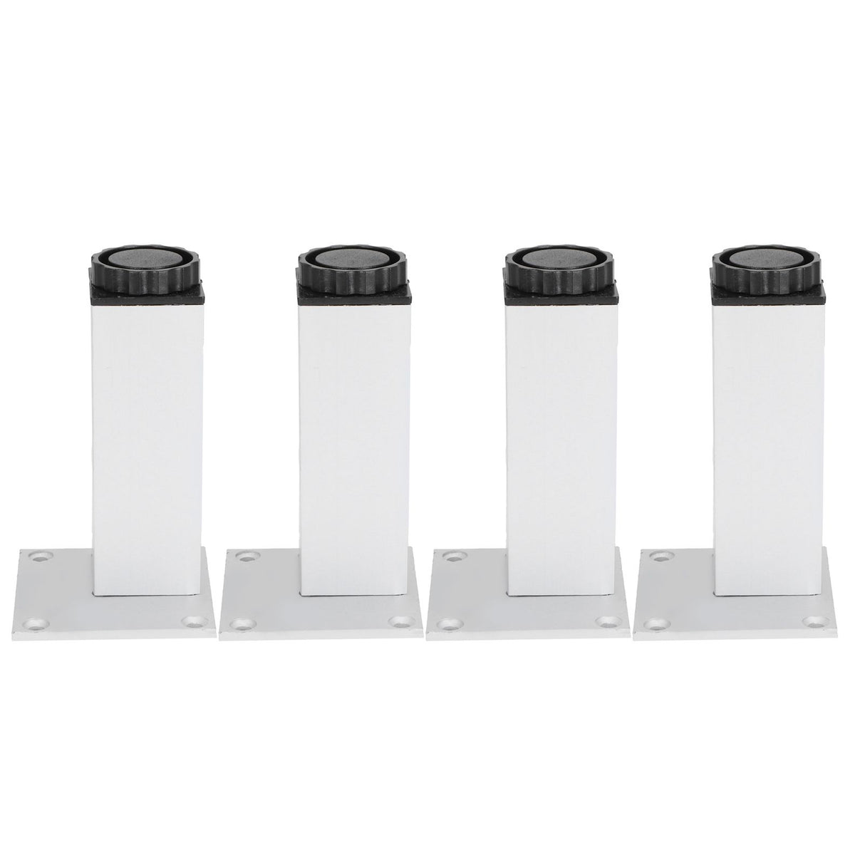 4Pcs Sofa Leg Aluminium Alloy Square Adjustable Cabinet Foot Furniture Hardware Fittings120mm