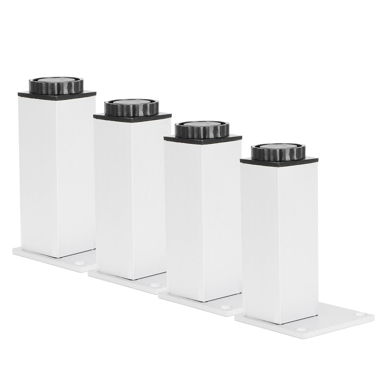 4Pcs Sofa Leg Aluminium Alloy Square Adjustable Cabinet Foot Furniture Hardware Fittings120mm