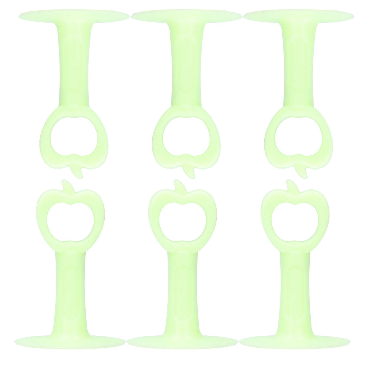 6PCS Door Stopper Anti‑Collision Silicone Wall Protection Home Bathroom Supplies Green