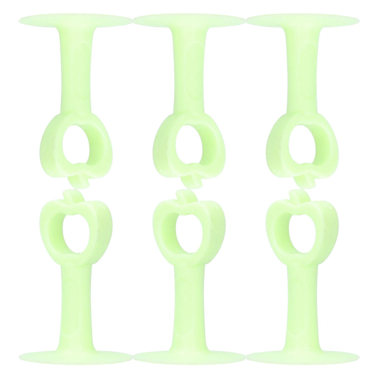 6PCS Door Stopper Anti‑Collision Silicone Wall Protection Home Bathroom Supplies Green