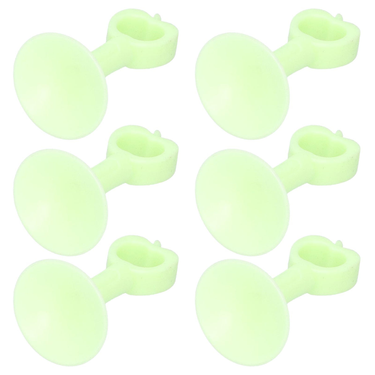 6PCS Door Stopper Anti‑Collision Silicone Wall Protection Home Bathroom Supplies Green