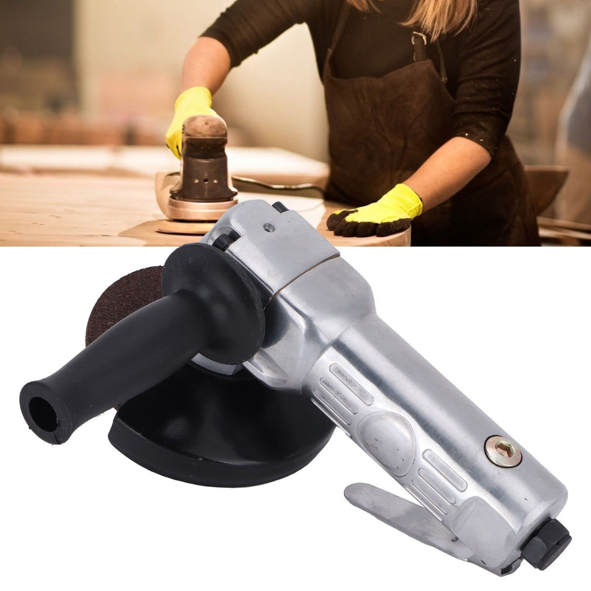 4in Pneumatic Angle Grinder Polisher Sander Furniture Polishing Grinding Machine Tool