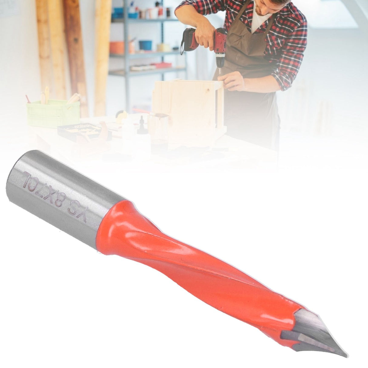 Woodworking Drill Bit 1/2 Carbon Steel Alloy Punching Drilling Tool Bit Carpentry Tool8x70L