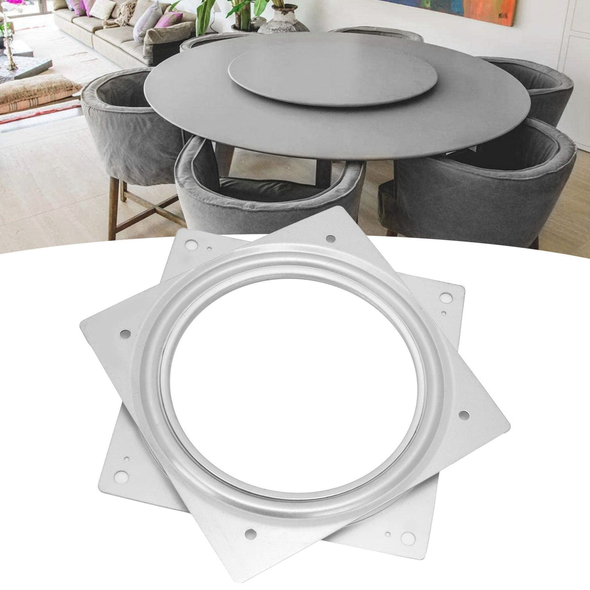 360 Degree Rotating Plate Base Bar Stool Chair Turntable Bearing Furniture Hardware 155mm