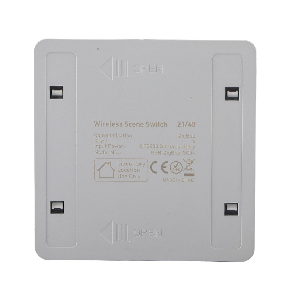 Wireless Scene Switch Intelligent 4‑Way Panel Wall Switch Mobile Phone APP Control for ZigBee