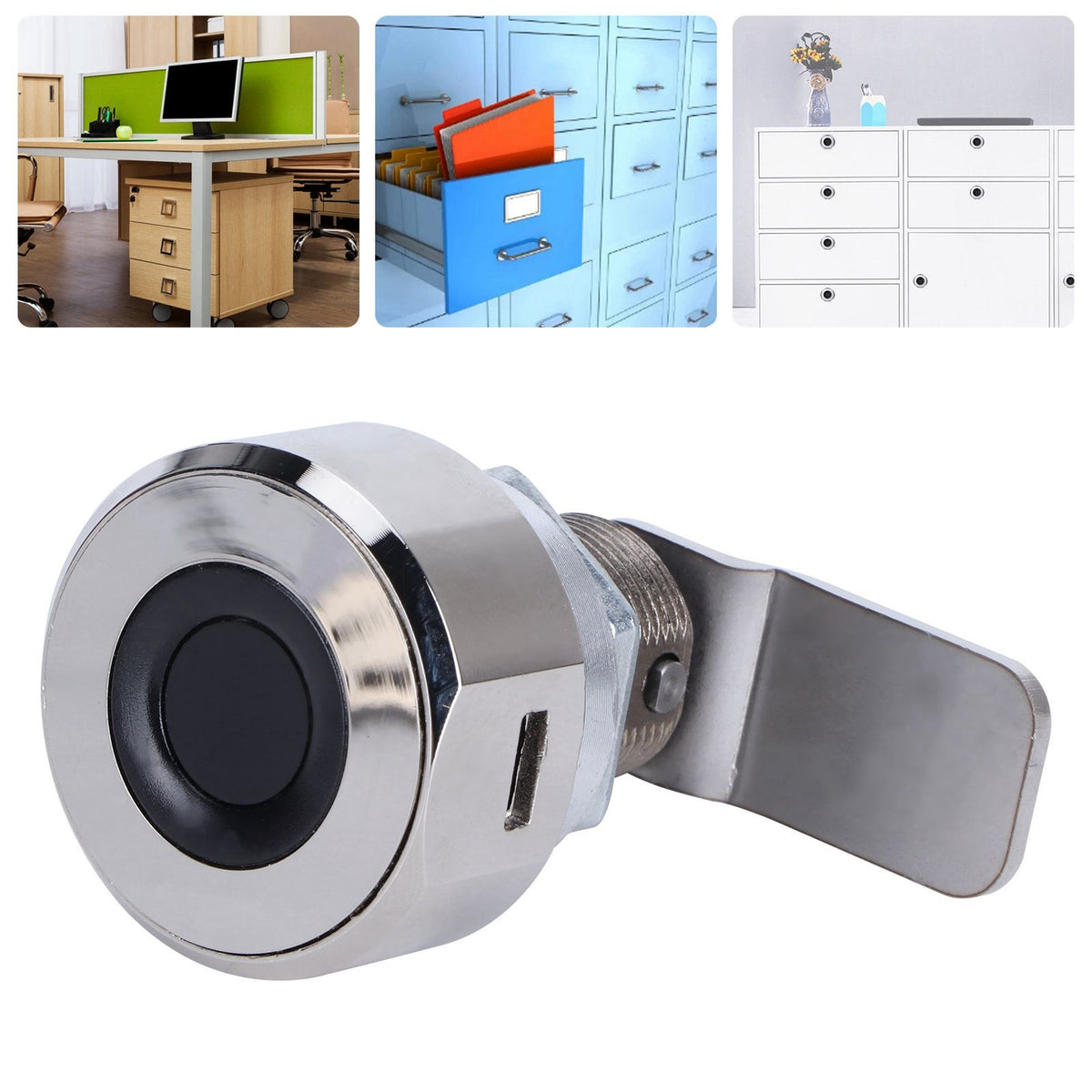 Bluetooth Fingerprint APP Lock Set Zinc Alloy Furniture Drawer Lock for Home Office