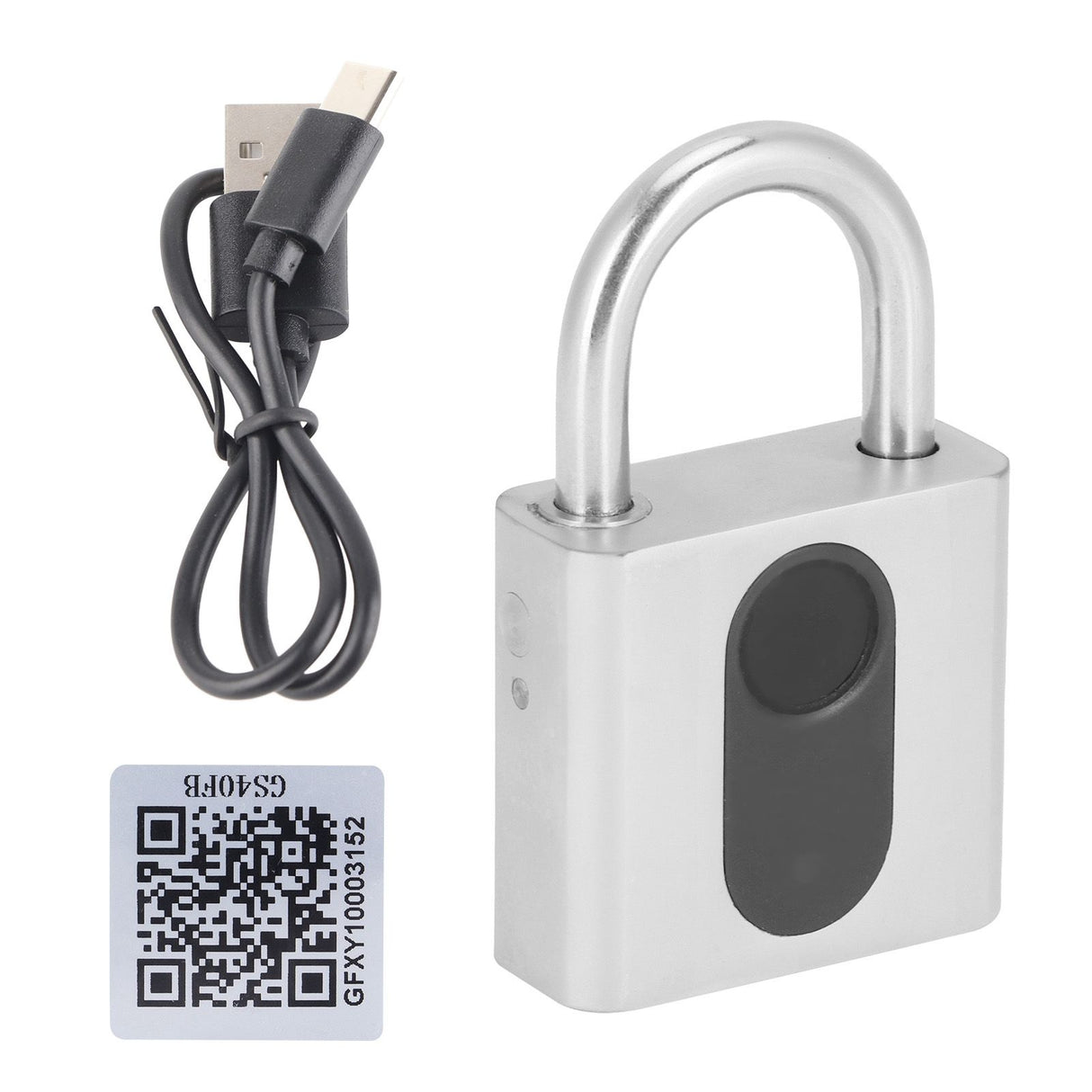Bluetooth Padlock Intelligent Fingerprint Phone APP Lock Set for Dormitory Warehouse