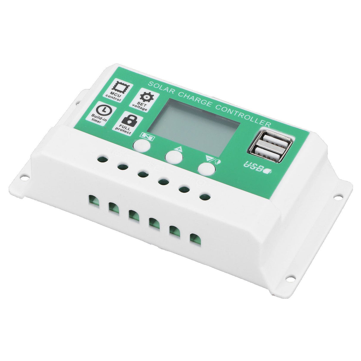 LCD Solar Charge Controller Adjustable 10A 12V 24V PWM Charging Regulator Accessory