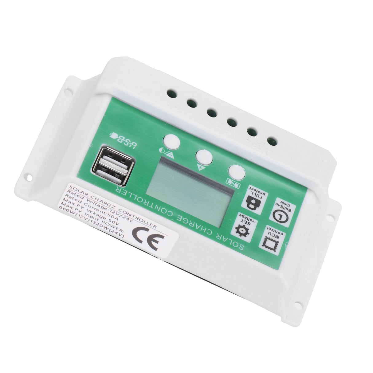 50A Solar Charge Controller LCD Display Adjustable 12V 24V Solar Panel Regulator