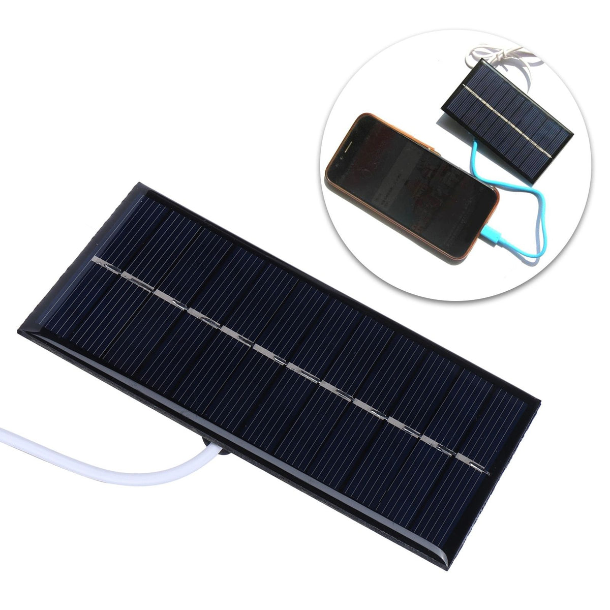 1W 6V Solar Panel Polysilicon DIY Solar Charging Board for Toys Lamps Water Pumps