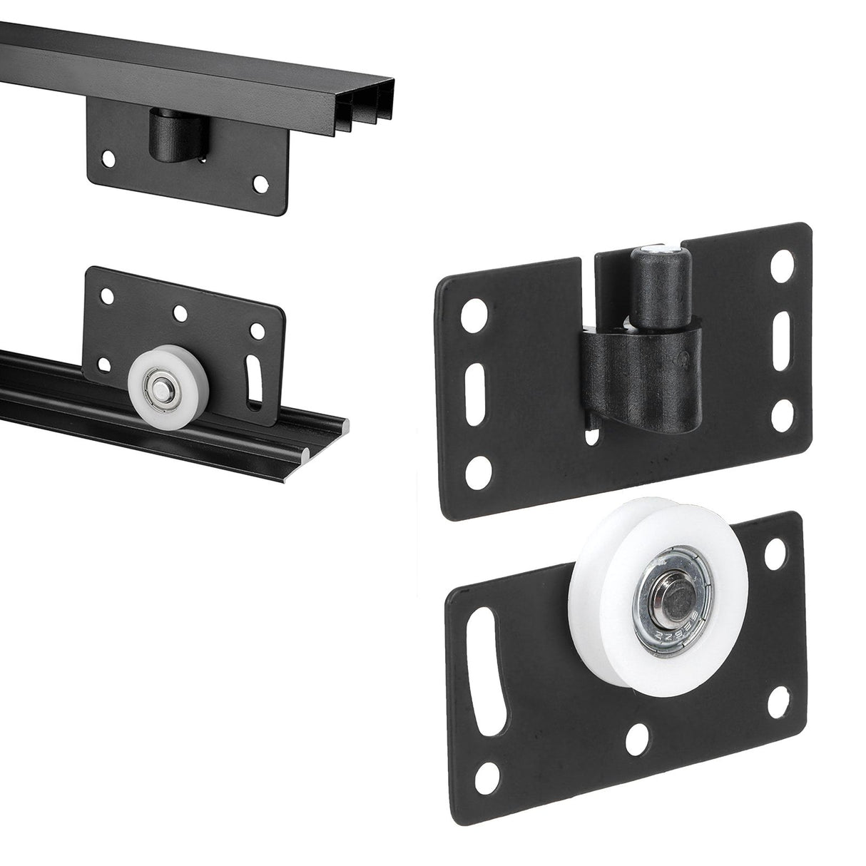Sliding Door Wheel Set Cold Rolled Steel Door Pulley Hardware for Cabinet Closet Wardrobe