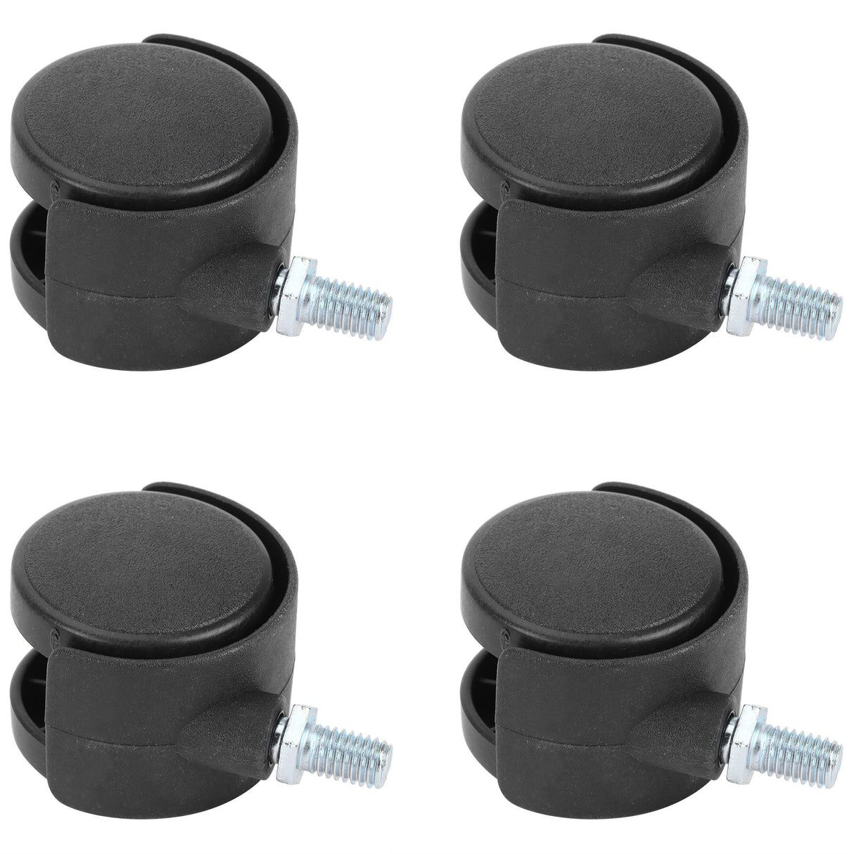 4Pcs 1.5in Casters 360 Degree Rotatable Universal Plastic Wheel for Cabinet Chair