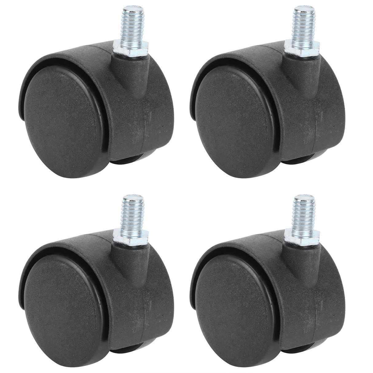 4Pcs 1.5in Casters 360 Degree Rotatable Universal Plastic Wheel for Cabinet Chair