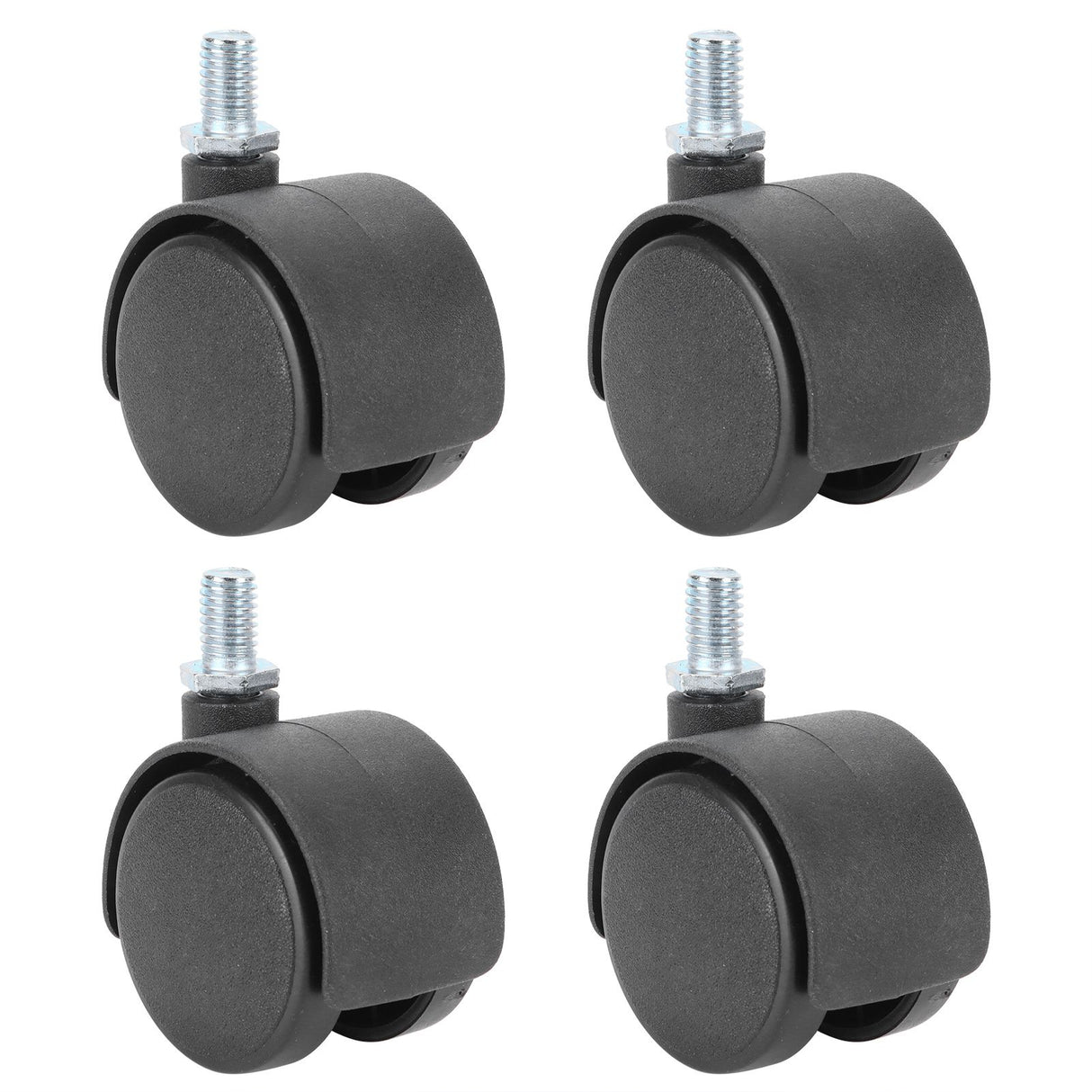 4Pcs 1.5in Casters 360 Degree Rotatable Universal Plastic Wheel for Cabinet Chair