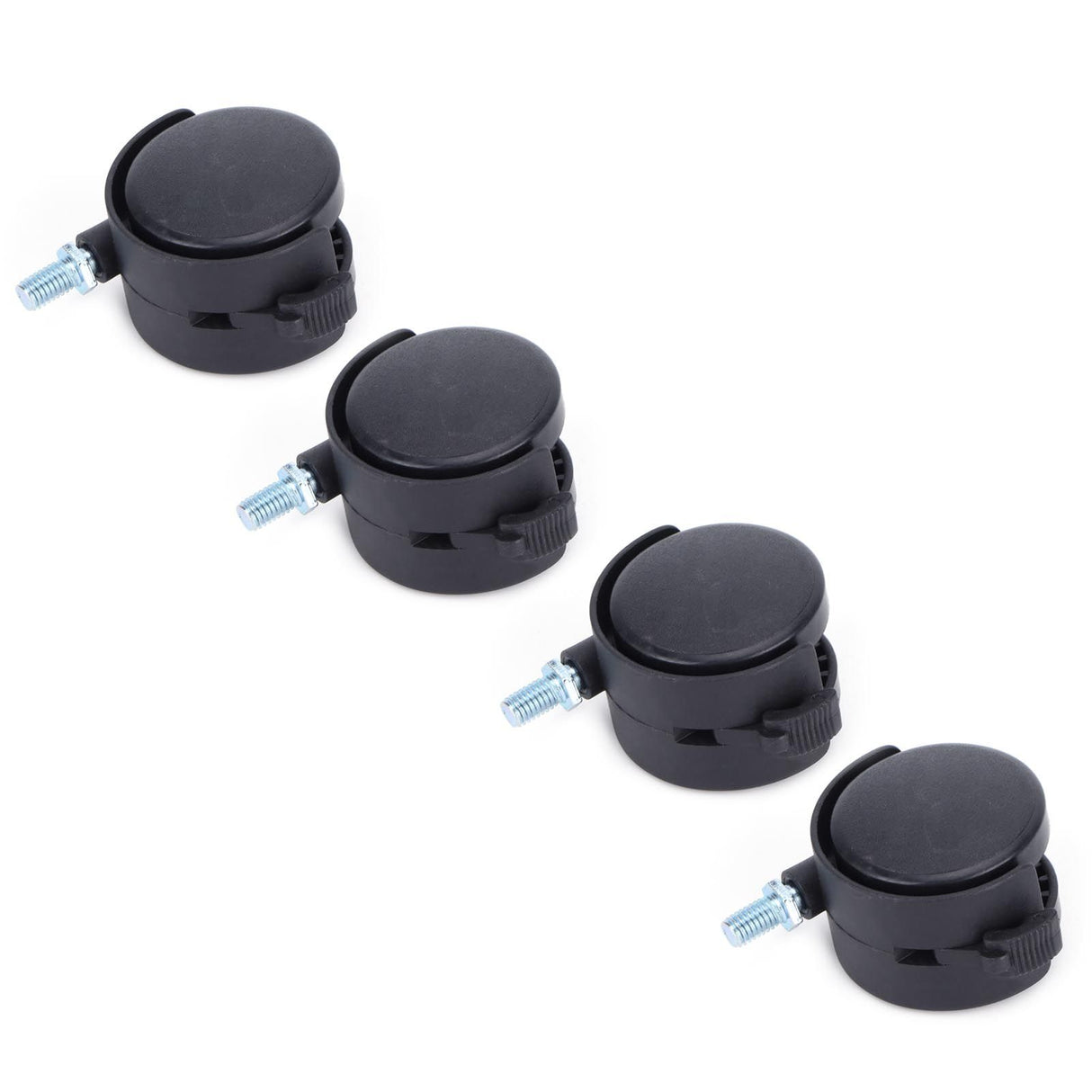 4Pcs 2in Universal Casters with Brake Mute 360 Degree Rotating Wheels Furniture Supply