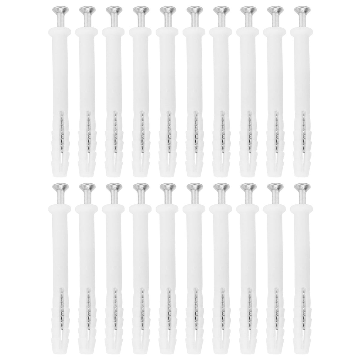 20Set Expansion Screw Tube Kit Cabinet Frame Fixing Wall Anchor Furniture Hardware