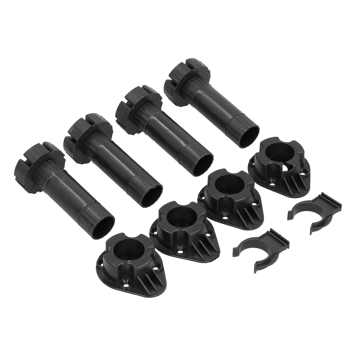 4Set Adjustable Cabinet Feet ABS Support Leg for Cupboard Closet Furnitures Black