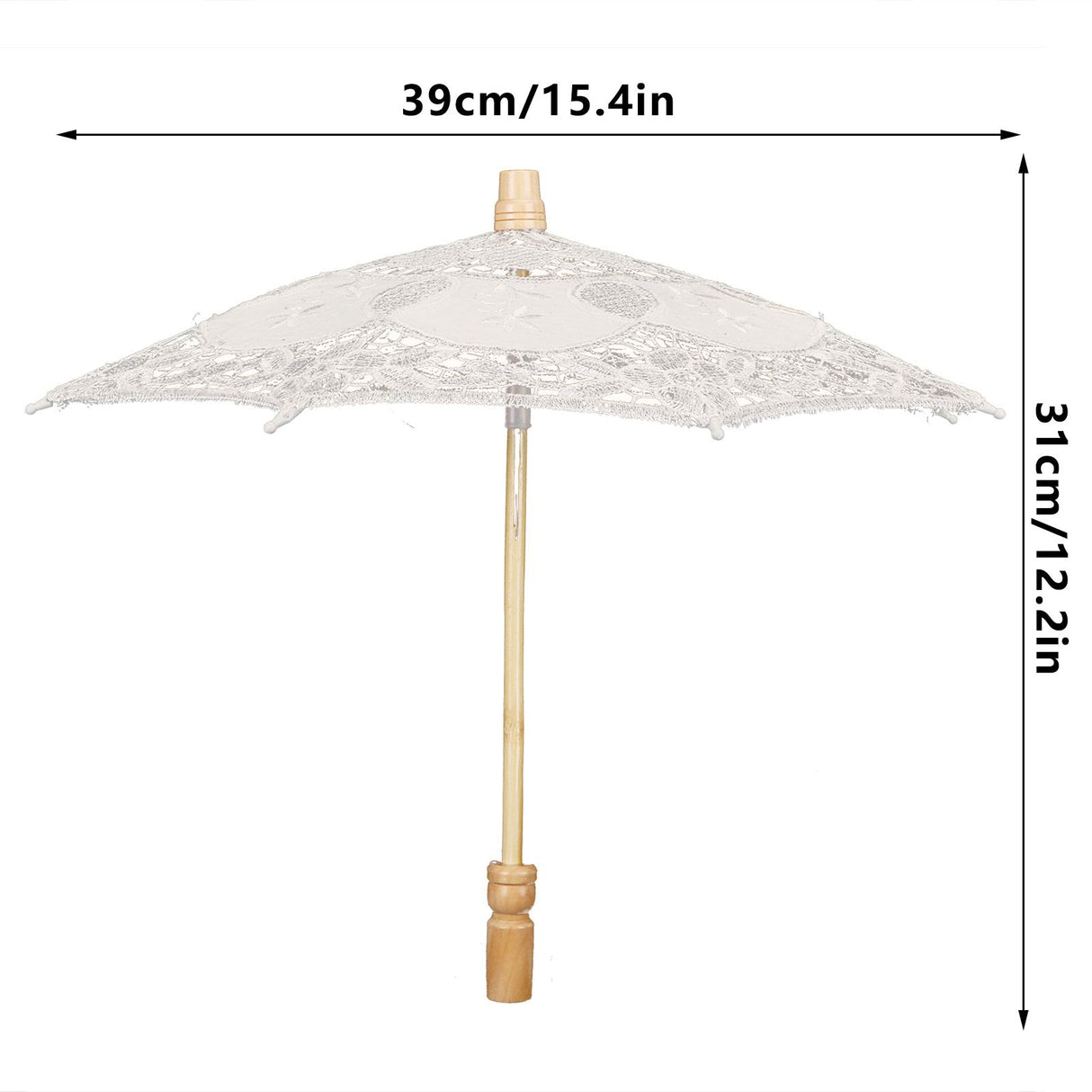 Lace Umbrella Wedding Bridal Parasol Umbrella for Photography Props Wedding SuppliesS Beige
