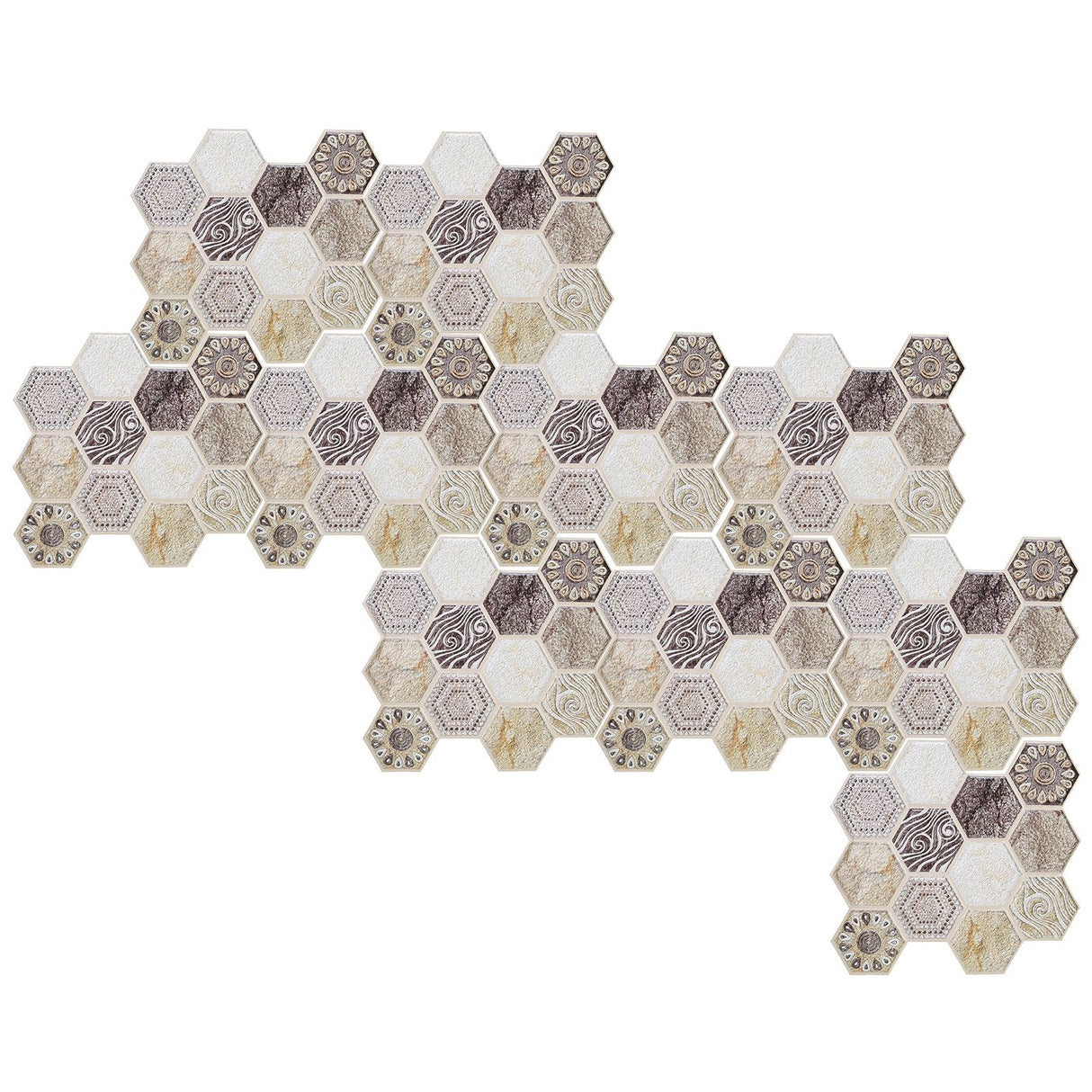10Pcs Self Adhesive Sticker Background PVC Wall Decal Tile Sticker Home Decoration