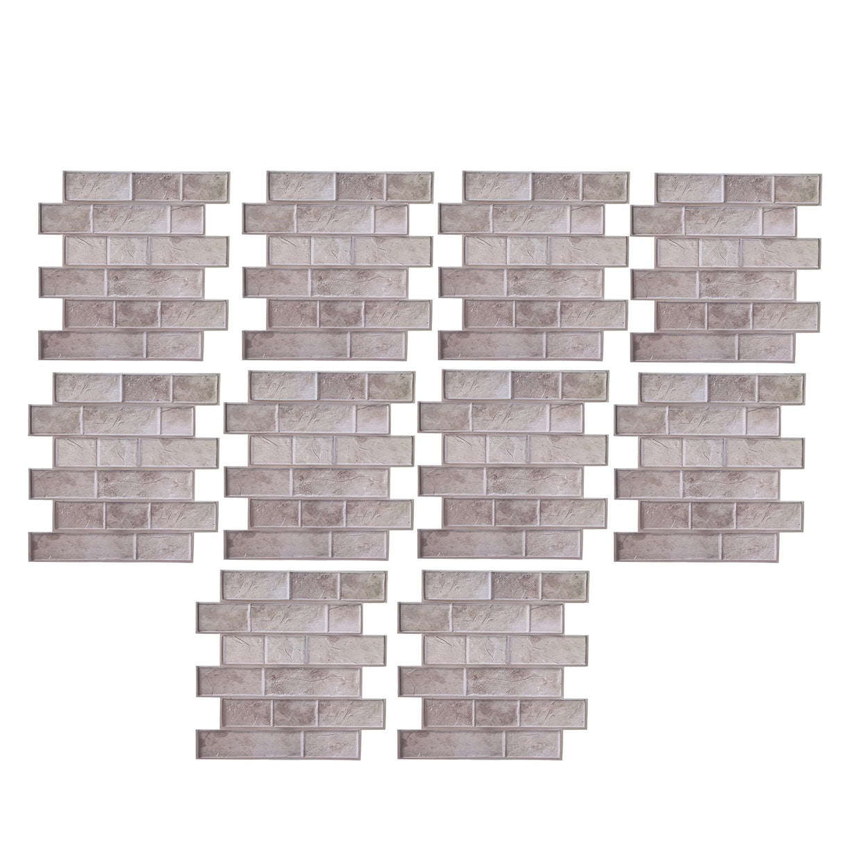 10Pcs Wall Sticker Self-Adhesive Wallpaper 3-Dimensional Ceramic Tile Stickers Decoration