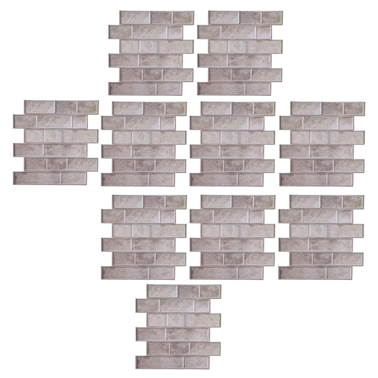 10Pcs Wall Sticker Self-Adhesive Wallpaper 3-Dimensional Ceramic Tile Stickers Decoration