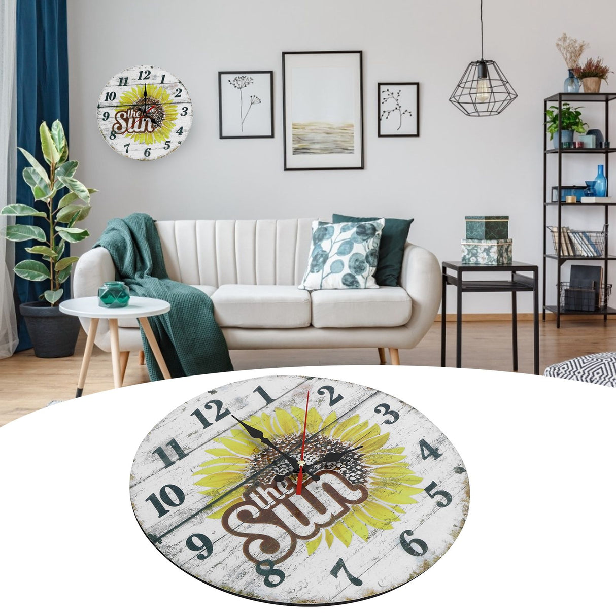 30cm European Style Retro Wall Clock Home Decoration Living Room Wall Hanging ClockStyle 1