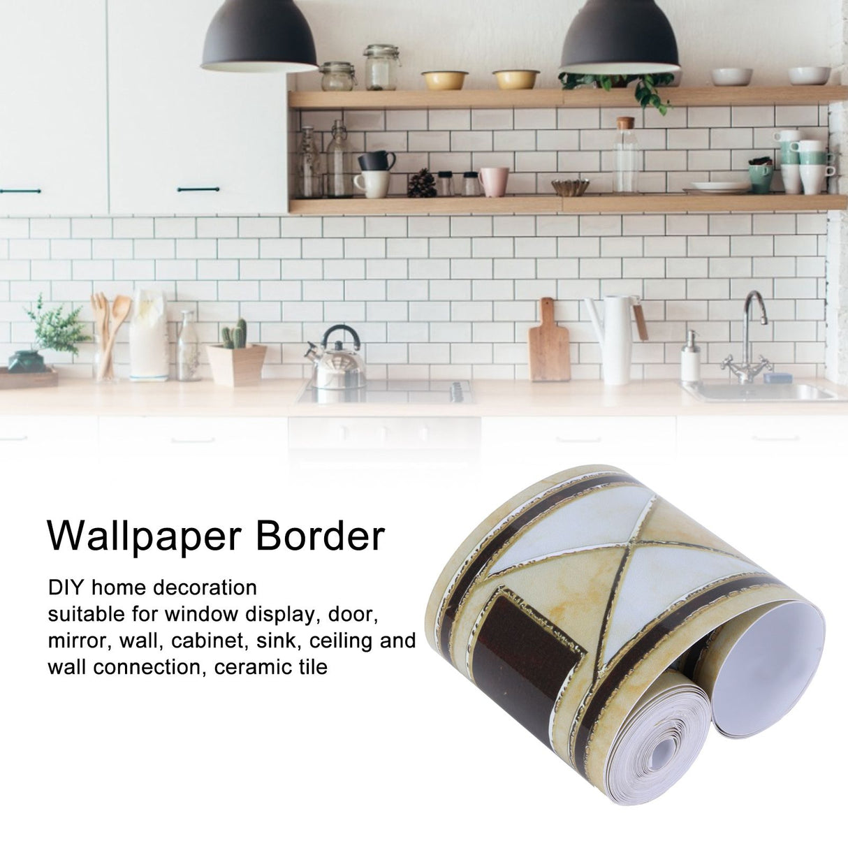 Baseboard Sticker Wallpaper Border Trim Self Adhesive Waist Line Covering Waterproof 10x500cm