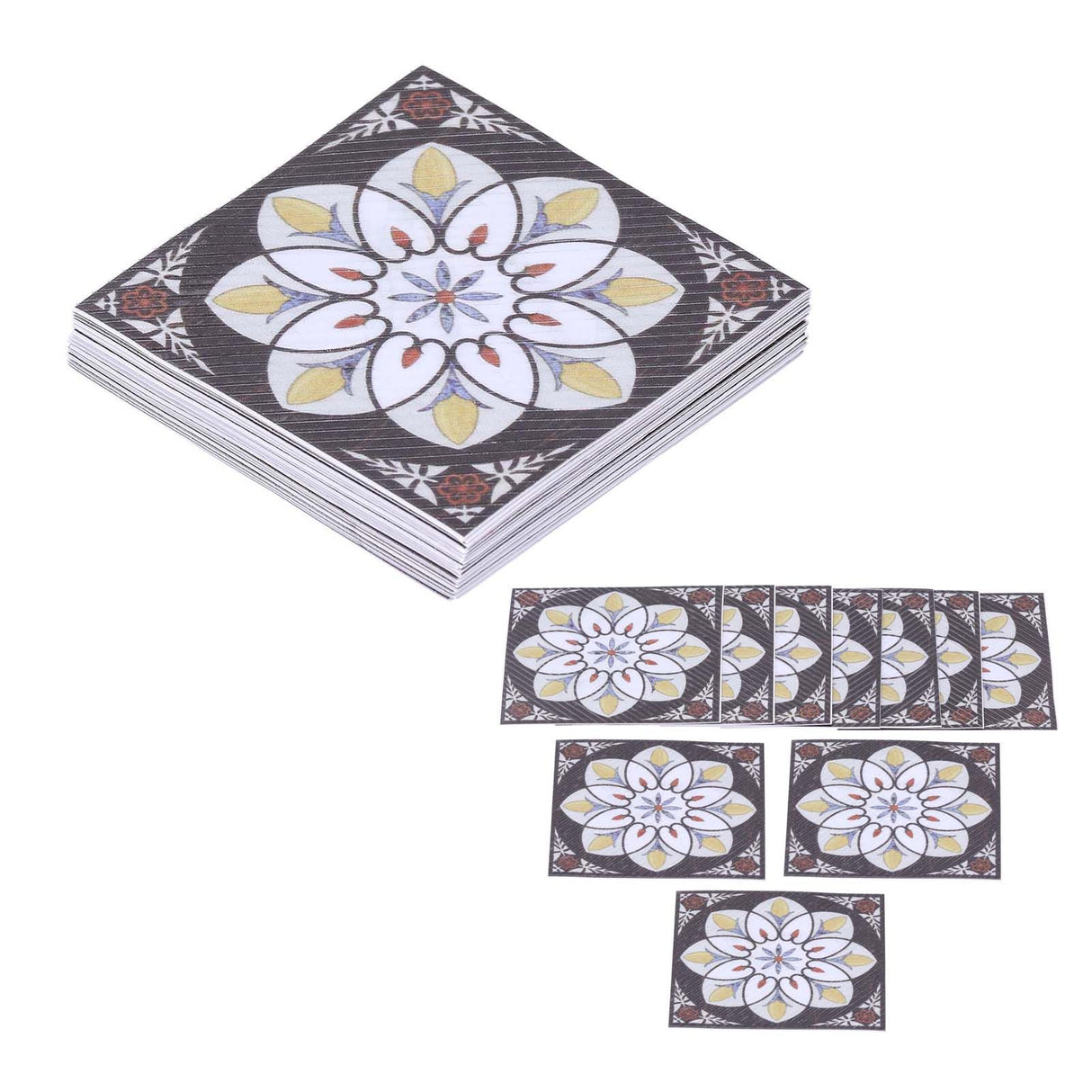 20PCS Self Adhesive Tile Diagonal Sticker Waterproof Tile Floor Wall Stickers Floor Decals