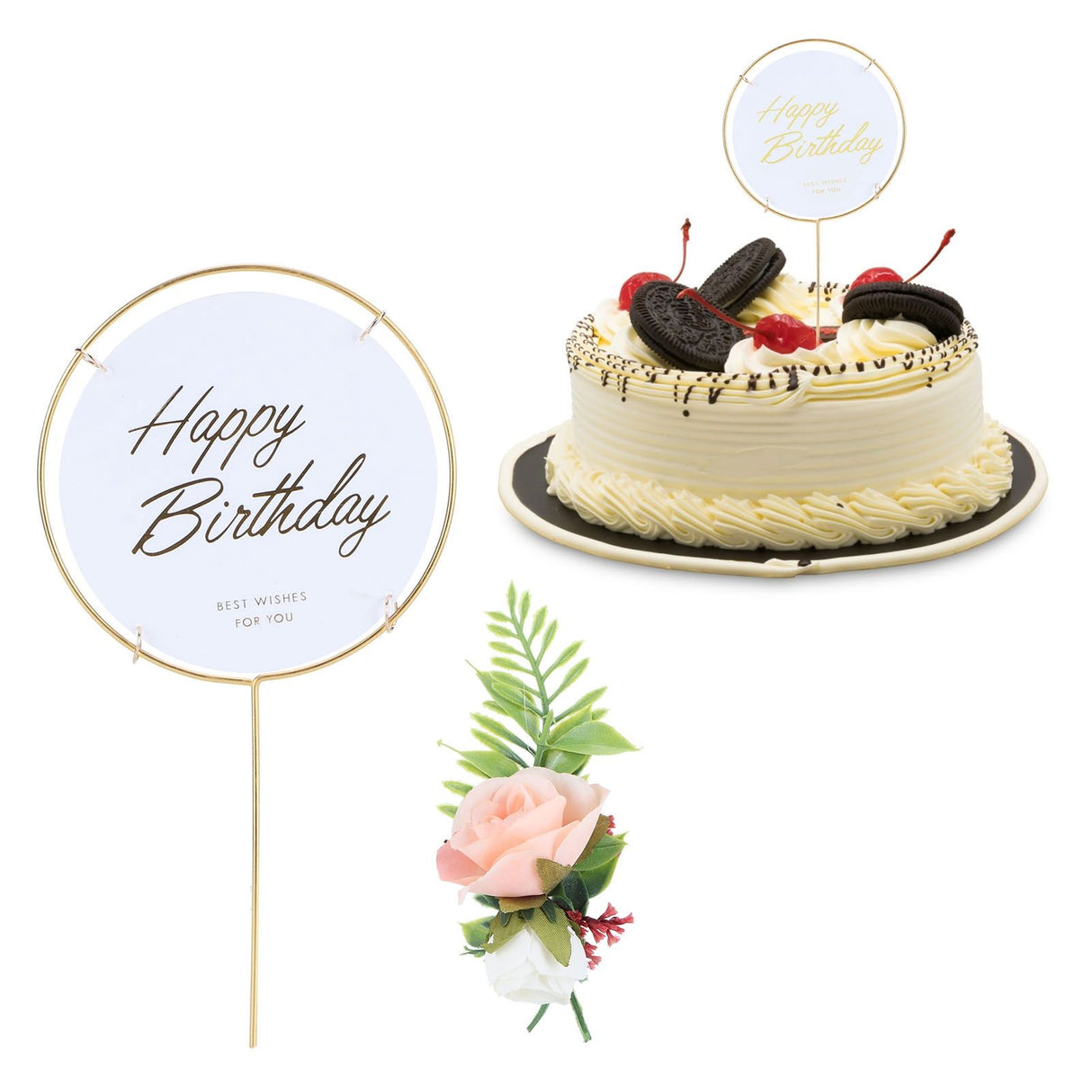 Metal Cake Inserts Round Cake Decoration Inserts Topper Birthday Cake Crafts Decoration