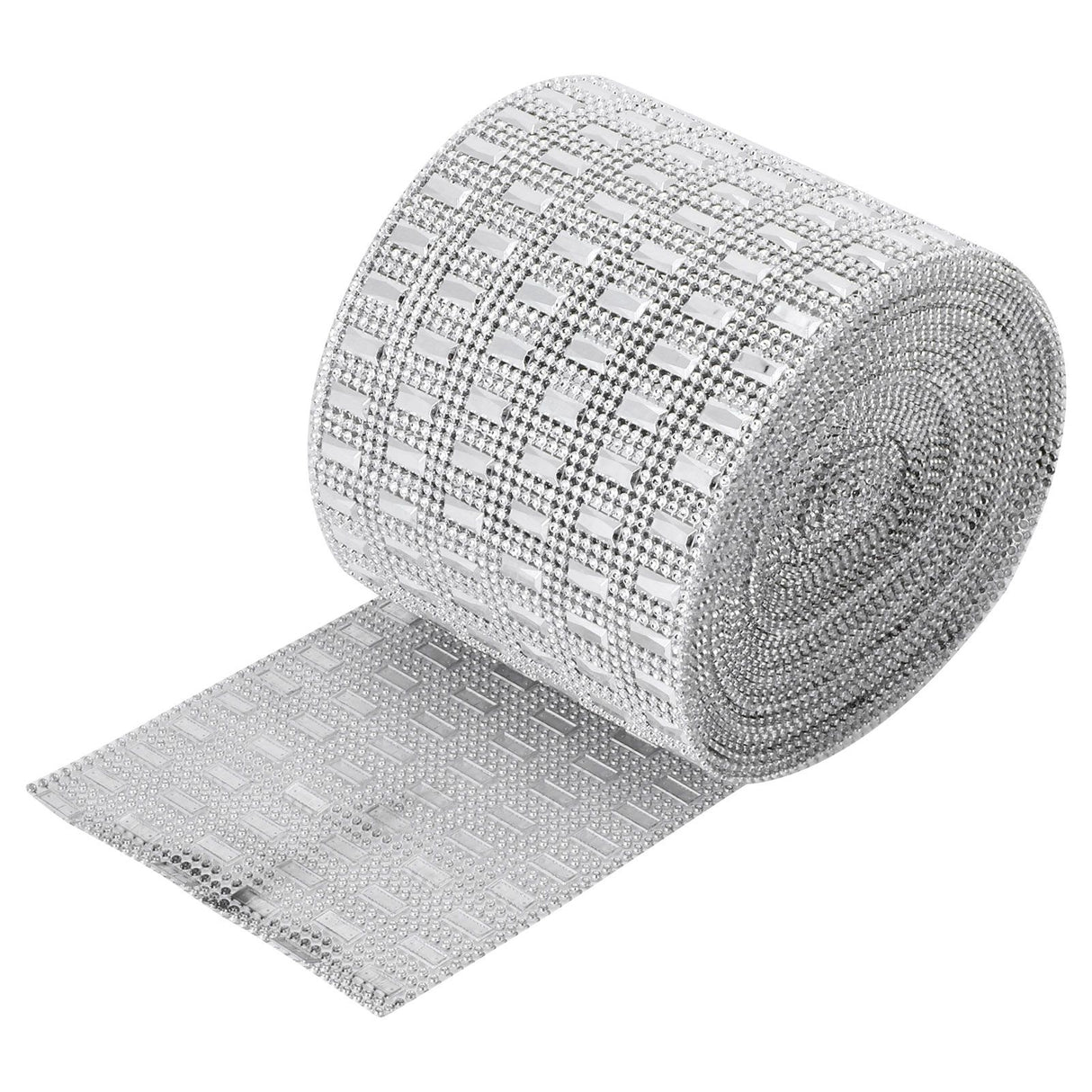 Plastic Imitation Diamonds Hollow Mesh Rhinestones Ribbon Wrap for Wedding Decor DIY Clothing