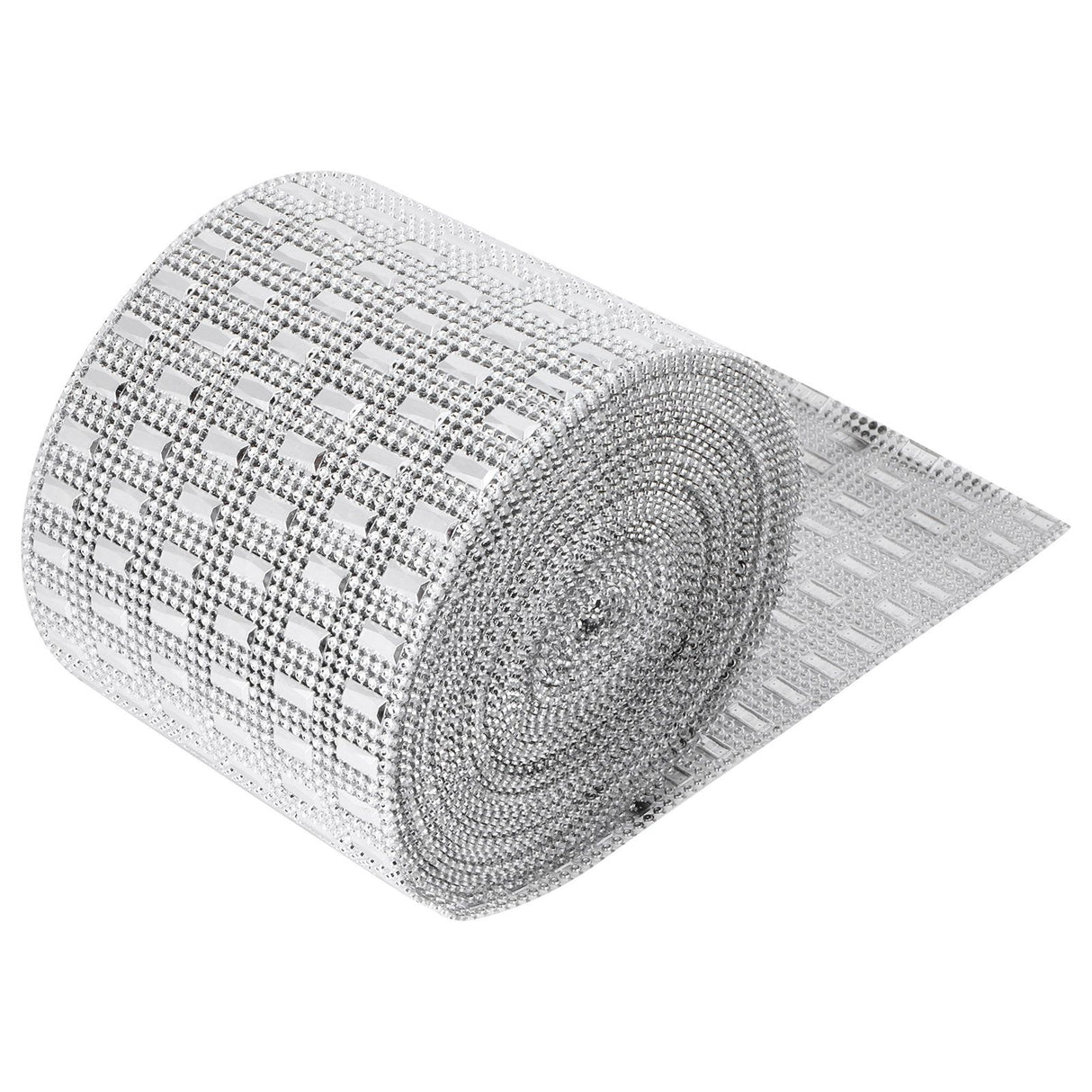 Plastic Imitation Diamonds Hollow Mesh Rhinestones Ribbon Wrap for Wedding Decor DIY Clothing