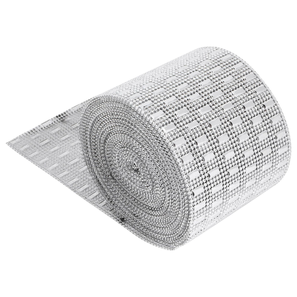 Plastic Imitation Diamonds Hollow Mesh Rhinestones Ribbon Wrap for Wedding Decor DIY Clothing