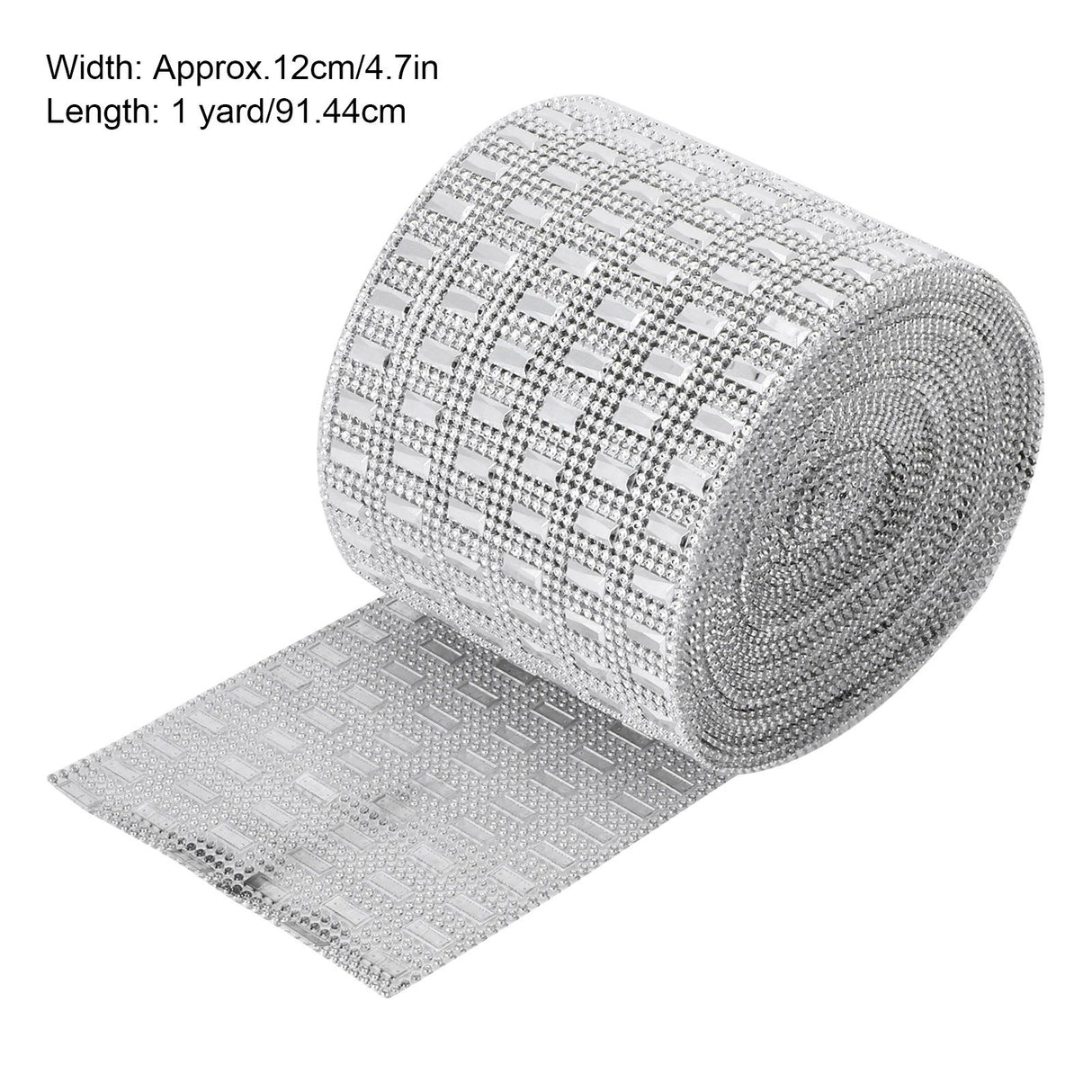 Plastic Imitation Diamonds Hollow Mesh Rhinestones Ribbon Wrap for Wedding Decor DIY Clothing