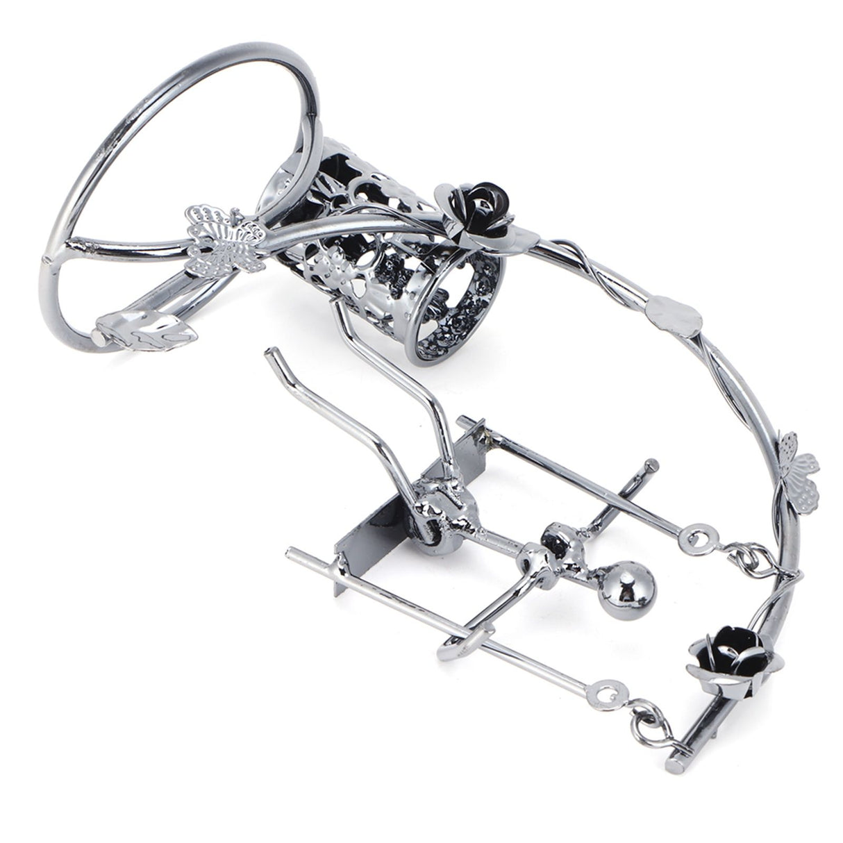Wrought Iron Swing Pen Holder Originality Home Tabletop Decoration for Business GiftsMan