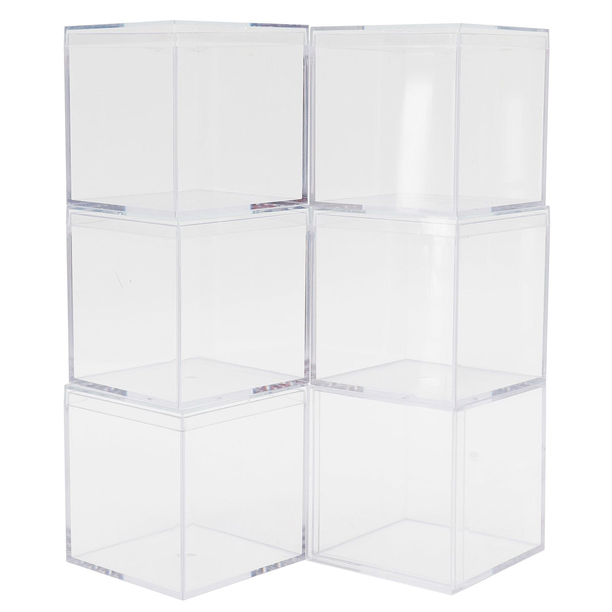 6 Set Plastic Clear Box with Separate Lid Candies Storage Containers Party Gifts Favor