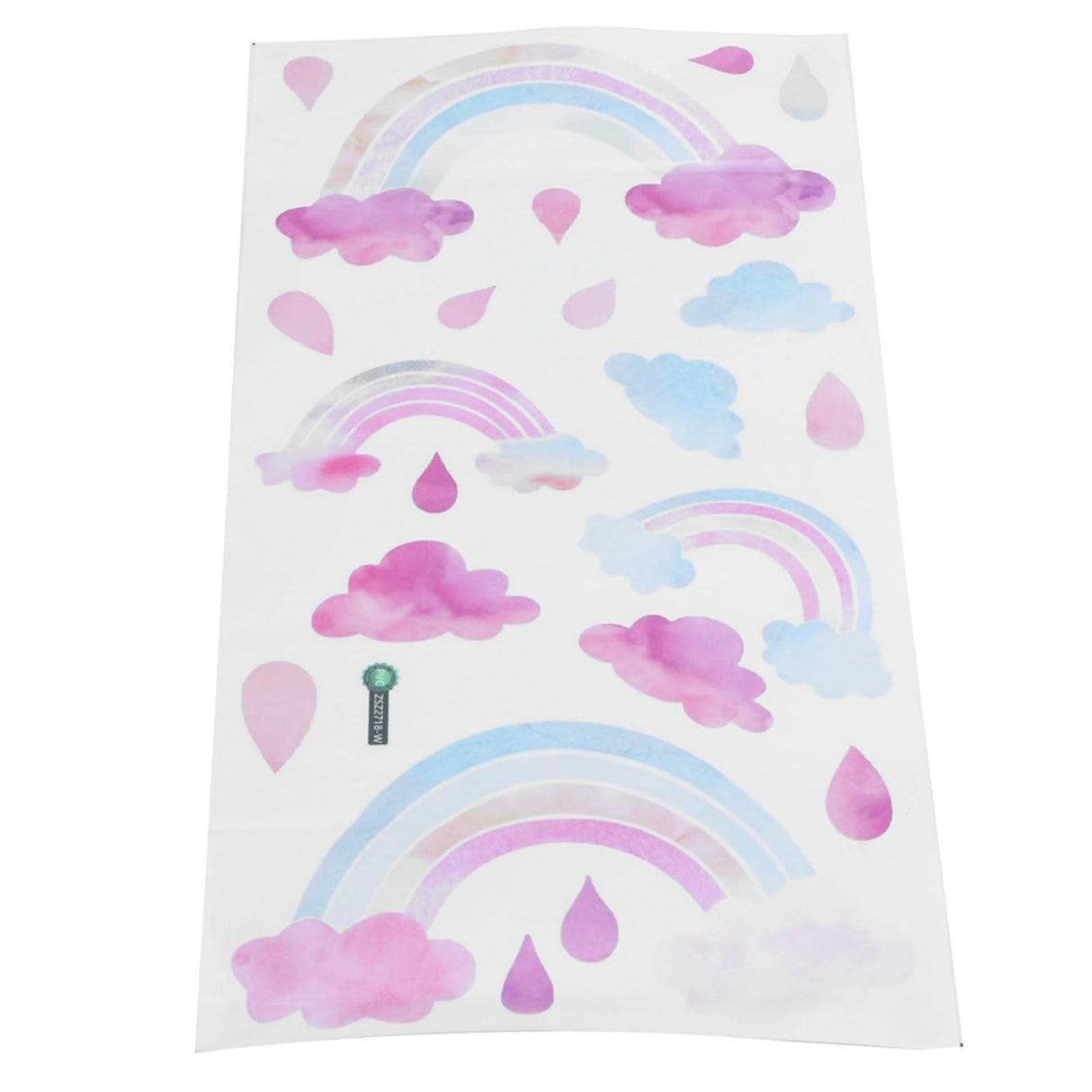 Self Adhesive Wall Sticker Cute Clouds Raindrop Pattern Decal Children's Room Bedroom Decor